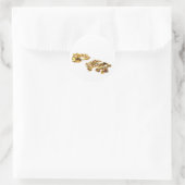 金ゴールドナゲットオンホワイト ラウンドシール (バッグ)