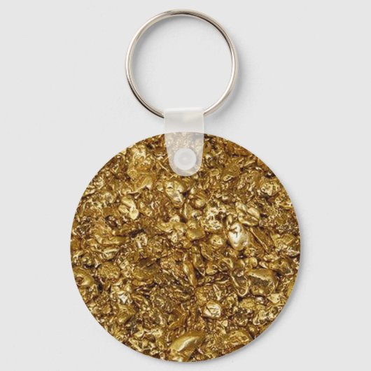 金ゴールドナゲットキーチェーン キーホルダー (正面)