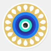 金ゴールドナザリノイブアイエンベロープパーティー好意シール ラウンドシール (正面)