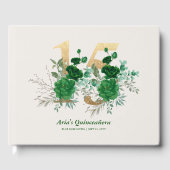 金ゴールドナンバー15エメラルドグリーンフローラキンセアニェラ ゲストブック (正面)