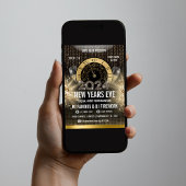 金ゴールドニューイヤーイブパーティの招待状 招待状