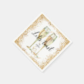 金ゴールドニューイヤーパーティー紙ナプキン スタンダードカクテルナプキン (角)