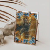 金ゴールドネイビーこのロウソクは愛情に満ちた記憶のサインで燃える ポスター