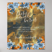 金ゴールドネイビーこのロウソクは愛情に満ちた記憶のサインで燃える ポスター (正面)