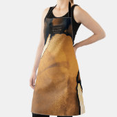 金ゴールドネイビーインクビューティシャンサロンモノグラムエプロン エプロン (インサイチュ)