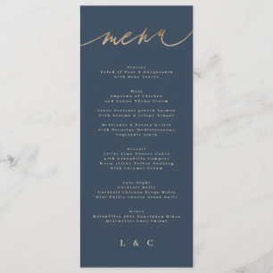 金ゴールドネイビーシンプルブクラシックル結婚 メニュー