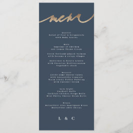 金ゴールドネイビーシンプルブクラシックル結婚 メニュー