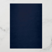 金ゴールドネイビースワールスクロールフローラキンセアニェラ 箔招待状 (裏面)