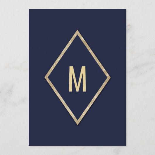 金ゴールドネイビーフェイクルグリッターシークイン結婚のメニュー メニュー (裏面)