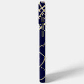 金ゴールドネイビーブラックピーコックスワール Case-Mate iPhoneケース (裏面 / 左)