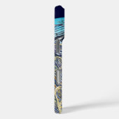 金ゴールドネイビーブラックピーコック金ゴールド旋回 Case-Mate iPhoneケース (裏面 / 右)