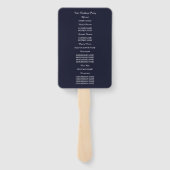 金ゴールドネイビーブルーフローラ結婚ズ ハンドファン (裏面)