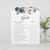 金ゴールドネイビーブルーブライダルシャワーゲストゲームを見つける (スタンド正面)