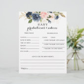 金ゴールドネイビーブルーベビーの予測とアドバイスカード (スタンド正面)