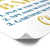 金ゴールドネイビーブルーママ – osaバーサインベビーシャワー ポスター (角)