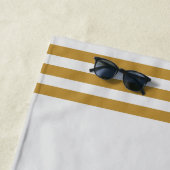 金ゴールドネイビ航海のいかりヨットクラブレトロバラナ ビーチタオル (インサイチュ)