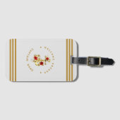 金ゴールドネイビ航海のいかりヨットクラブレトロバラナ ラゲッジタグ (正面横)