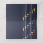 金ゴールドネービーブルーエレガントタイポグラフィ座席表 プレイスカード (内部開封)