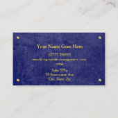 金ゴールドネームプレート、ブルーレザールック、ウェルスアドバイザー 名刺 (裏面)