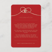 金ゴールドノットユニオンダブル幸福中国の結婚ズ エンクロージャーカード (正面)