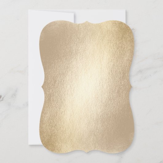 金ゴールドノットユニオンダブル幸福中国の結婚ズ 招待状 (裏面)