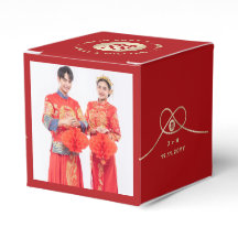 金ゴールドノットレッドダブル中国のハピネス結婚ズ