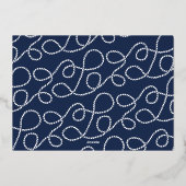 金ゴールドノッ航海のト日付カードの保存 箔招待状 (裏面)