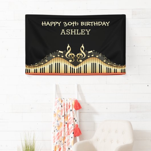 金ゴールドノートとキーボードの赤い線 横断幕 (インサイチュ)