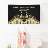 金ゴールドノートとキーボード 横断幕 (インサイチュ)