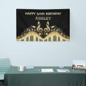 金ゴールドノートとキーボード 横断幕 (トレードショー)