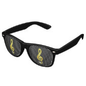 金ゴールドノートのミュージカルGクレフ、 音符記号 レトロサングラス (アングル)