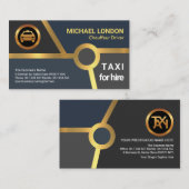 金ゴールドハイウェイルートマップタクシードライバーライド共有 名刺 (正面/裏面)