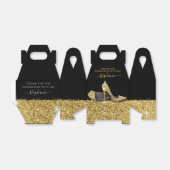金ゴールドハイヒールエレガントブラックグリッターサンキュー フェイバーボックス (折り畳みなし)