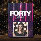 金ゴールドハイヒールエレガント40と素晴らしい誕生日 招待状