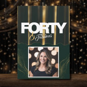 金ゴールドハイヒールエレガント40と素晴らしい誕生日 招待状