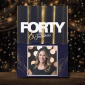 金ゴールドハイヒールエレガント40と素晴らしい誕生日 招待状