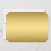 金ゴールドハイヒールシューゴールデンチケット誕生日パーティー 招待状 (裏面)