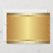 金ゴールドハイヒールシューズ誕生日パーティー 招待状 (裏面)