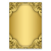 金ゴールドハイヒール靴シーティングカード テーブルナンバー (裏面)