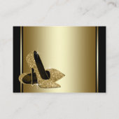 金ゴールドハイヒール靴テーブル座席カード プレイスカード (裏面)