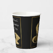 金ゴールドハイヒール靴バースデーパーティー紙カップ 紙コップ (左)