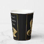 金ゴールドハイヒール靴バースデーパーティー紙カップ 紙コップ (右)