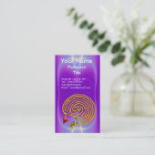 金ゴールドハイラビリンス/パープルブルー光波 名刺 (スタンド正面)