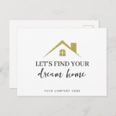 金ゴールドハウスレッズドリームホームリアルティ ポストカード (正面/裏面)