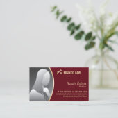 金ゴールドハウスロ実在ゴエステート不動産仲介業者赤写真 名刺 (スタンド正面)