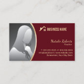 金ゴールドハウスロ実在ゴエステート不動産仲介業者赤写真 名刺 (正面)