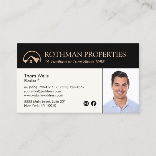 金ゴールドハウスロ実在ゴエステート、不動産仲介業者写真事業 名刺 (正面)