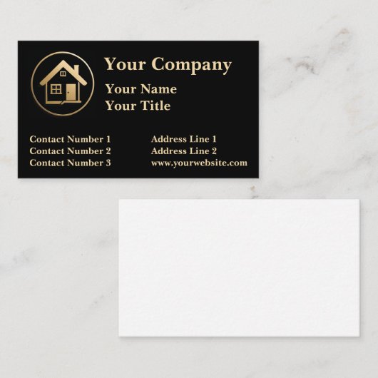 金ゴールドハウスロ実在ゴエステート 名刺 (正面/裏面)