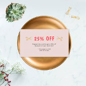 金ゴールドハサミ美容師ヘアスタイリストサロン 割引カード