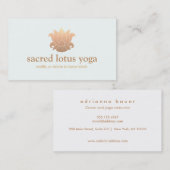 金ゴールドハスホリスティックフラワー癒しとウェルネス2 名刺 (正面/裏面)